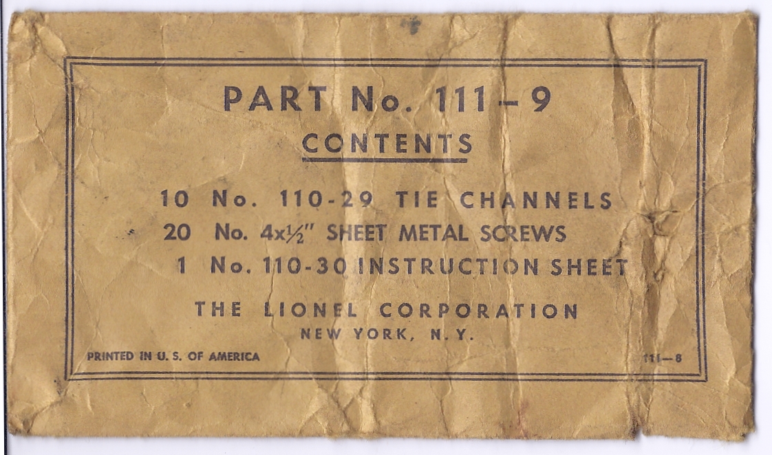 Part Packets POSTWAR, PACKETS, ACCESSORIES – WELCOME TO CORNUCOPIA OF TOY TRAINS
